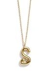 Baublebar Bubble Initial Necklace In S
