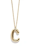 Baublebar Bubble Initial Necklace In Gold C
