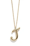 Baublebar Bubble Initial Necklace In Gold J