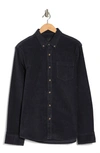 14th & Union Solid Long Sleeve Cotton Button-down Shirt In Navy India Ink