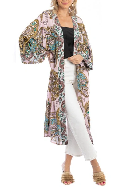 Saachi Medallion Print Duster In Pink
