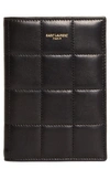 Saint Laurent Quilted Leather Passport Case In Black
