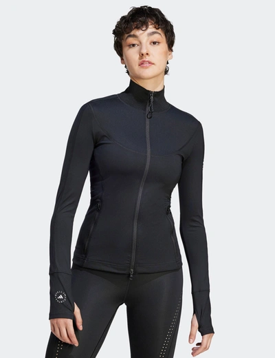 Adidas By Stella Mccartney Truepurpose Midlayer Stretch-recycled Polyester Jacket In Black