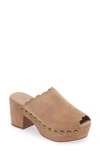 Chocolat Blu Genessis Platform Sandal In Latte Suede