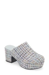 Chocolat Blu Gertie Platform Clog In Blue Multi Tweed