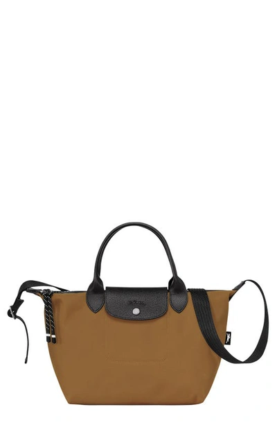 Longchamp Small Le Pliage Energy Recycled Canvas Crossbody Bag In Tobacco