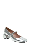 Linea Paolo Monroe Block Heel Mary Jane In Silver