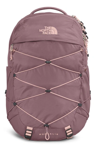 The North Face Borealis Backpack In Fawn Grey/ Pink Moss