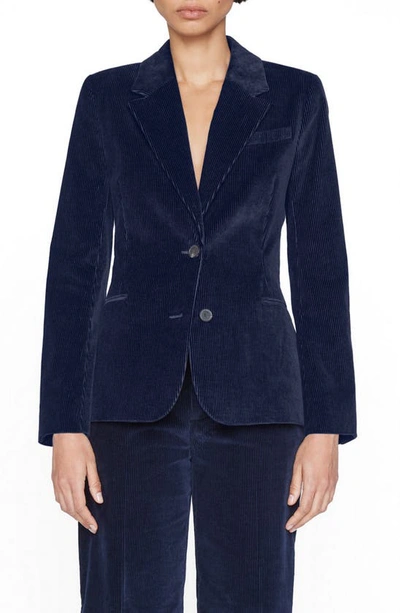 Frame Stretch Cotton Corduroy Blazer In Blue