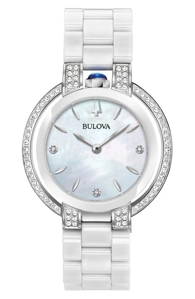 Bulova Classic Rubaiyat Diamond Bracelet Watch, 35mm In Silverone