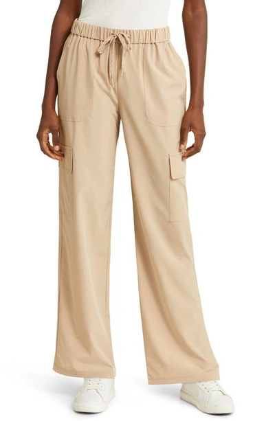 Zella Interval Utility Cargo Trousers In Tan Nomad