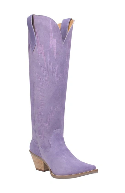 Dingo Thunder Road Cowboy Boot In Periwinkle