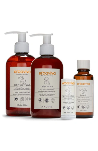 Erbaviva Baby Care Essentials Set In White