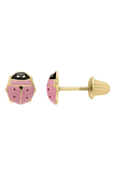 Mignonette Babies' 14k Gold Ladybug Stud Earrings