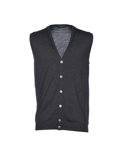 Zanone Cardigan In Steel Grey