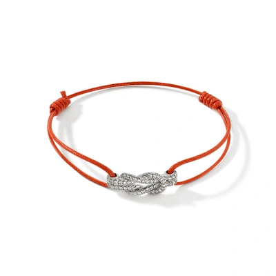 John Hardy Love Knot Cord Bracelet In Orange
