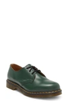 Dr. Martens' Plain Toe Derby In Green Smooth