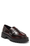 Steve Madden Lolo Penny Loafer In Burgundy
