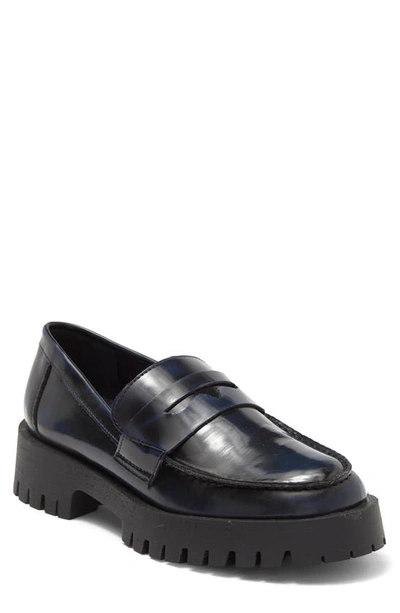 Steve Madden Lolo Penny Loafer In Blue