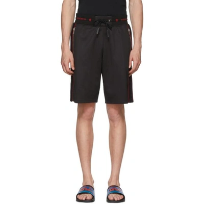 Givenchy Logo-trimmed Fleece-back Jersey Drawstring Shorts - Black In 001 Black