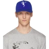 Alexander Mcqueen Dancing Skeleton Cap In 4367workblu