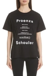 Proenza Schouler Pswl Graphic Tee In Black/ White