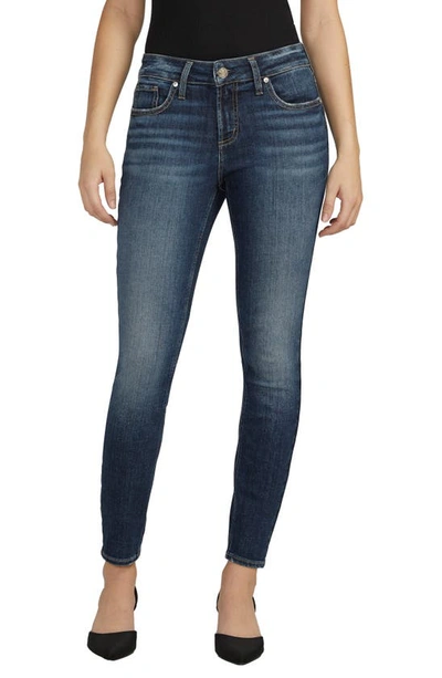 Silver Jeans Co. Elyse Mid Rise Skinny Jeans In Indigo