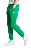 Adidas Originals Trefoil Slim Fit Cotton Blend Sweatpants In Green