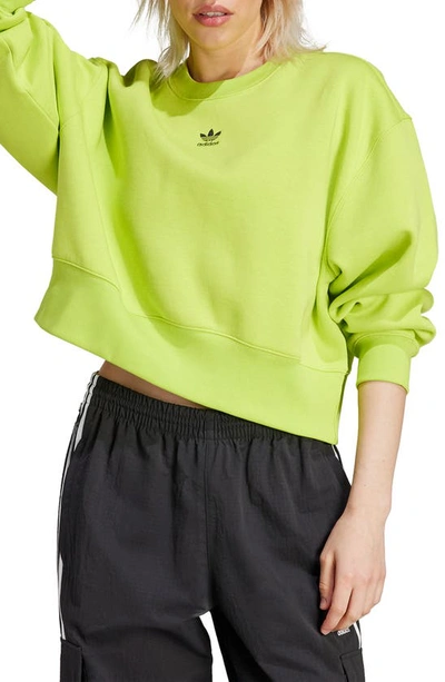Adidas Originals Crewneck Sweatshirt In Semi Solar Yellow