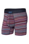 Saxx Vibe Super Soft Slim Fit Boxer Briefs In Blue Vibrant Stripe