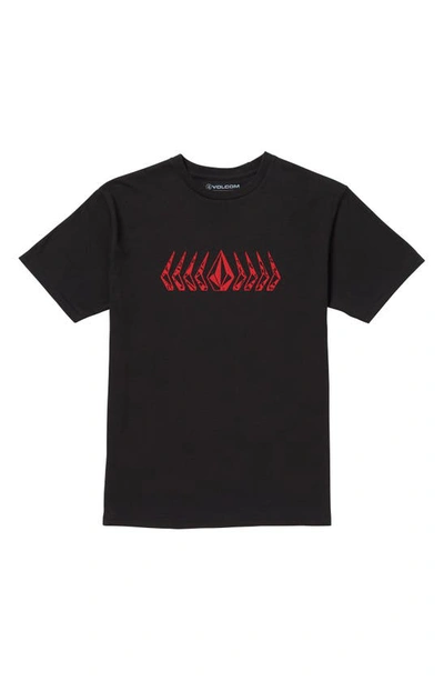 Volcom Kids' Phaset Graphic T-shirt In Black