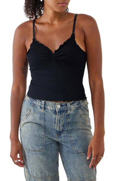 Bdg Urban Outfitters Elsie Seamless Rib Camisole In Black