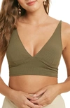 Wishlist Seamless Bralette In Olive