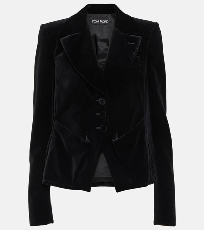 Tom Ford Tailored Single-breasted Blazer In Black