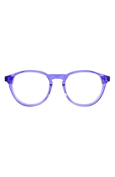 Aqs Albie 50mm Round Optical Frames In Blue