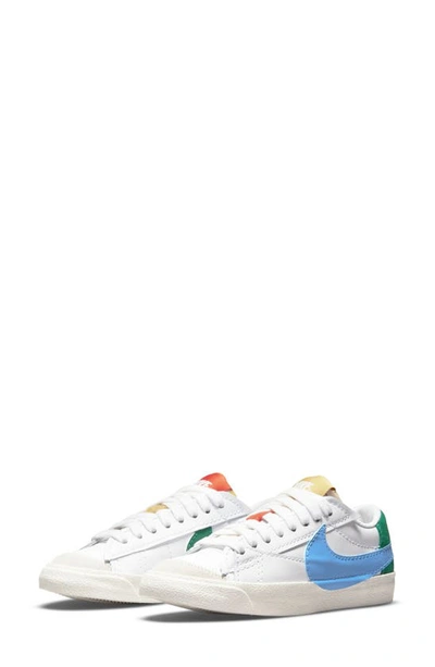 Nike Blazer Low '77 Jumbo Sneaker In White/ University Blue/ Gold