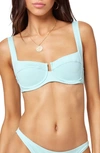 L*space Camellia Underwire Bikini Top In Pool