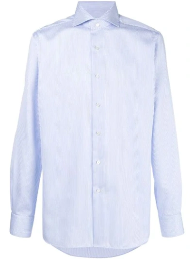 Xacus Pinstripe Button Down Shirt In White
