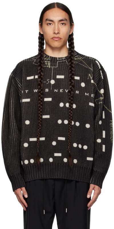 Sacai Black Interstellar Sweater