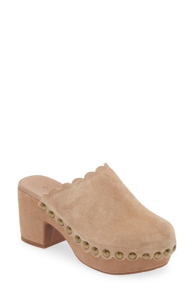 Chocolat Blu Gemini Platform Clog In Latte Suede