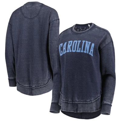 Pressbox Navy North Carolina Tar Heels Vintage Wash Pullover Sweatshirt