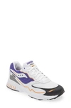 Saucony 3d Grid Hurricane Sneaker In White/ Purple