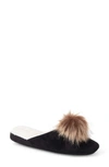 Patricia Green Pretty Pouf Slipper In Black/ Tan