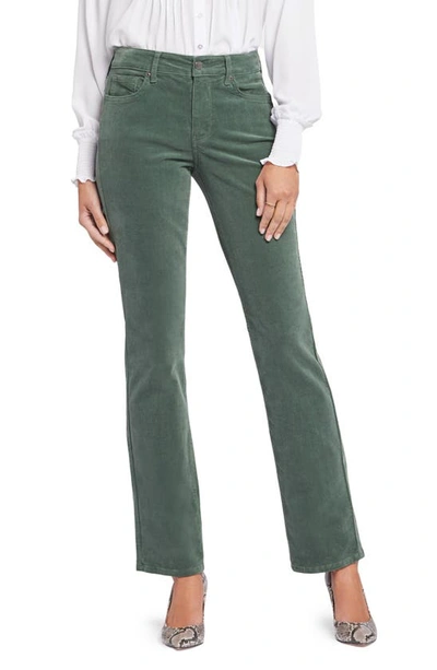 Nydj Marilyn Corduroy Straight Leg Pants In Sage Leaf