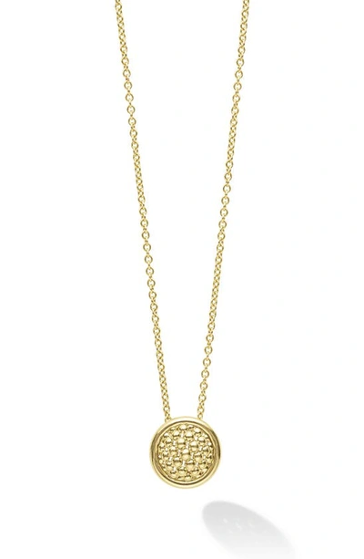 Lagos Meridian Circle Pendant Necklace In Gold