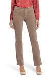 Nydj Marilyn Corduroy Straight Leg Pants In Saddlewood