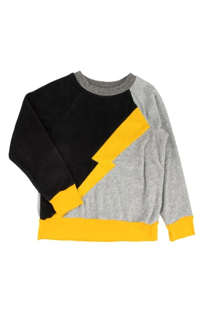 Miki Miette Kids' Iggy Colorblock Cotton Sweatshirt In Bowie