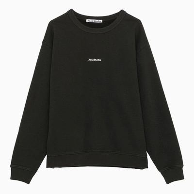 Acne Studios Black Cotton Jersey Crewneck Sweatshirt Women