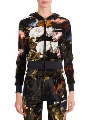 palm angels floral hoodie