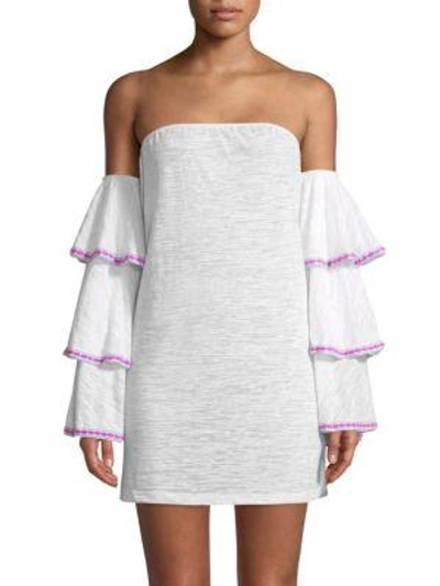 Pitusa Latina Off-the-shoulder Dress In White